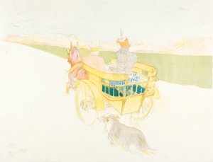 田舎のドライブ 作： Henri de Toulouse Lautrec