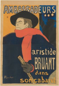 アンバサダー: Aristide Bruant 作： Henri de Toulouse Lautrec