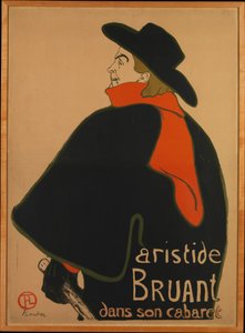 アリスティド・ブリュアン、彼のキャバレーで、1893., 1893. 作： Henri de Toulouse Lautrec
