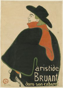 アリスティド・ブリュアン、彼のキャバレーで 作： Henri de Toulouse Lautrec