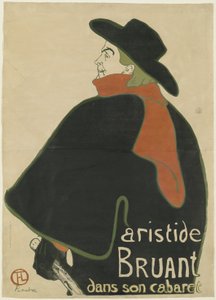 アリスティド・ブラント、キャバレーで、1893 作： Henri de Toulouse Lautrec