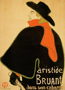 1893年のキャバレーのアリスティド・ブラント 作： Henri de Toulouse Lautrec