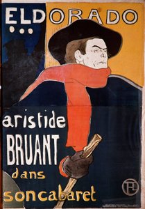 キャバレーにいるアリスティード・スパロウ。アンリ・ド・トゥールーズ＝ロートレックのドローイング（Toulouse Lautrec 作： Henri de Toulouse Lautrec