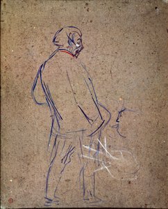 キャバレーで歌うアリスティード・スパロウ。アンリ・ド・トゥールーズ＝ロートレックの絵画（Toulouse Lautrec 作： Henri de Toulouse Lautrec