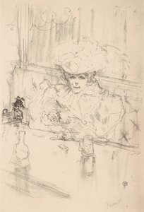 ブラッスリー ハネトンにて、1898 年、1898 年。 作： Henri de Toulouse Lautrec