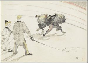 サーカスで：アクロバット、1899年 作： Henri de Toulouse Lautrec