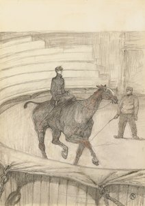 サーカスで：リハーサル;サーカスで：反復作業、1899 作： Henri de Toulouse Lautrec