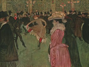 「ムーランルージュで：ダンス」、1890年、1952年。 作： Henri de Toulouse Lautrec
