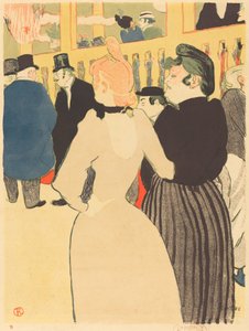 ムーラン・ルージュで、ラ・グールと彼女の妹 作： Henri de Toulouse Lautrec