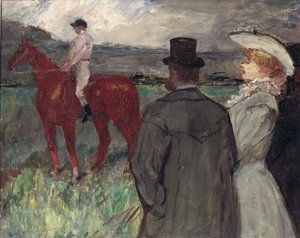 競馬場にて