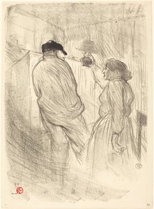 テアトル・リブレにて: 心配するアントワーヌ Au Théatre-Libre: 心配するアントワーヌ, 189 作： Henri de Toulouse Lautrec