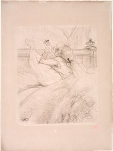ベッドで 作： Henri de Toulouse Lautrec