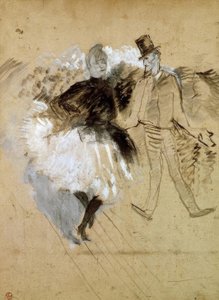 ムーラン・ド・ラ・ガレット。 La GoulueとValentin le Boneless 作： Henri de Toulouse Lautrec