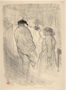 フリーシアターで、アントワーヌの心配 作： Henri de Toulouse Lautrec