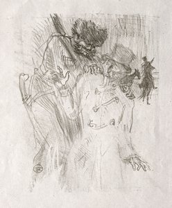 シナイのふもと：シュロメフスの逮捕、1898年。 作： Henri de Toulouse Lautrec