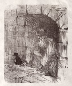 シナイのふもと：クラクフの奥の部屋、1898年。 作： Henri de Toulouse Lautrec