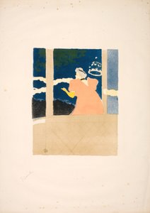 Aux Ambassadeurs - カフェコンサートの歌手 作： Henri de Toulouse Lautrec