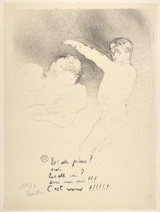 バラエティ、ミス・レンダー、ブラッスールで 作： Henri de Toulouse Lautrec