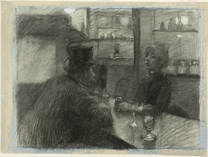 ローマ通りのカフェのバー 作： Henri de Toulouse Lautrec