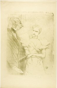 レ カボタンのブランデスとルロワール 作： Henri de Toulouse Lautrec