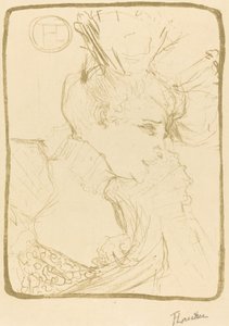 ムレの胸像。 Marcelle Lender (Mlle. Marcelle Lender、バスト) 作： Henri de Toulouse Lautrec