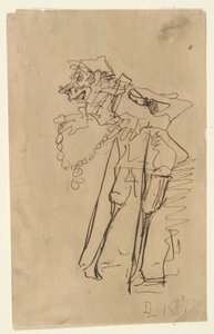 飾りを持った兵士の似顔絵 作： Henri de Toulouse Lautrec