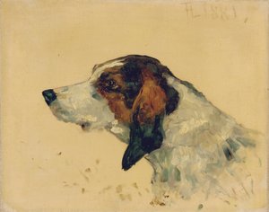 狩猟犬、1881年 作： Henri de Toulouse Lautrec