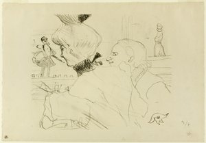カフェコンサートのカップル 作： Henri de Toulouse Lautrec