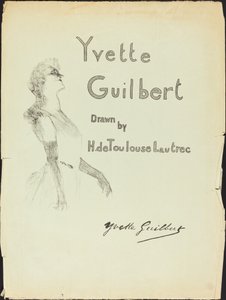 表紙、イヴェット・ギルバート、1898年。