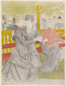 ムーランルージュでのダンス、1897年 作： Henri de Toulouse Lautrec