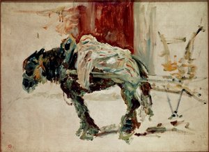 Celeyranへの娘の馬。アンリ・ド・トゥールーズ=ロートレックによる絵画 作： Henri de Toulouse Lautrec