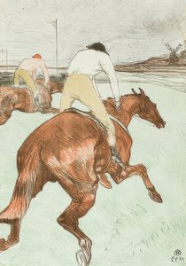 騎手（ル・ジョッキー）。 1899 作： Henri de Toulouse Lautrec