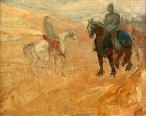 鎧を着た二人の騎士 作： Henri de Toulouse Lautrec