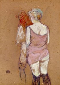 ハーフバックの女性2人、ムーラン通りの家 作： Henri de Toulouse Lautrec