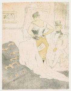 彼ら：コルセットの女、1896年。 作： Henri de Toulouse Lautrec