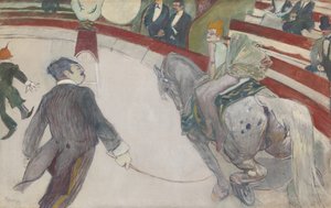 188788年シルク・フェルナンドでの馬術。 作： Henri de Toulouse Lautrec