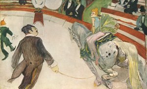 「シルク・フェルナンドの乗馬」、1888年、1952年。 作： Henri de Toulouse Lautrec