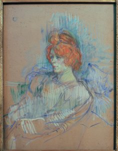 座っている女性 作： Henri de Toulouse Lautrec