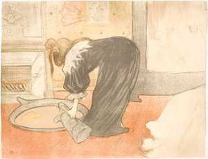 浴槽の女 作： Henri de Toulouse Lautrec