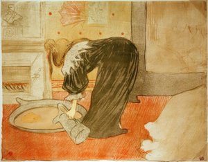 浴槽の女 作： Henri de Toulouse Lautrec