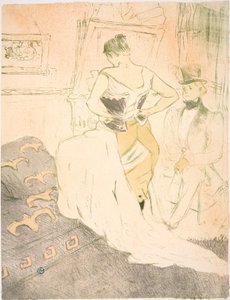 コルセットの女、パッセージ・コンクエスト 作： Henri de Toulouse Lautrec