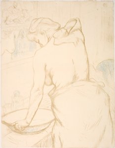 トイレで体を洗う女性 作： Henri de Toulouse Lautrec