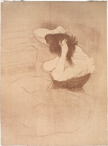 髪をとかす女性、髪型 作： Henri de Toulouse Lautrec
