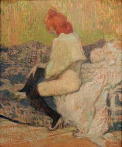 赤髪の女性、ジャスティンデュール 作： Henri de Toulouse Lautrec