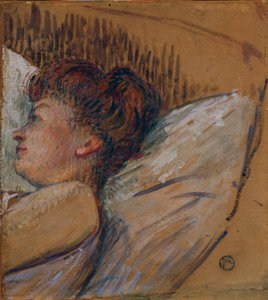 ベッドの女性 作： Henri de Toulouse Lautrec