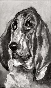 走る犬の頭、1880年 作： Henri de Toulouse Lautrec