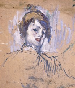女性の頭、1896 作： Henri de Toulouse Lautrec