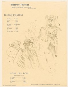 モリエールへのオマージュ 作： Henri de Toulouse Lautrec