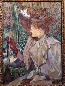 オノリーヌ・プラッツァー 厚紙に描かれた油絵 アンリ・ド・トゥールーズ・ロートレック（1864-1901） 1891年 Sun.0.54x0.4 m パリ、オルセー美術館 作： Henri de Toulouse Lautrec