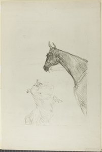 馬とコリー 作： Henri de Toulouse Lautrec